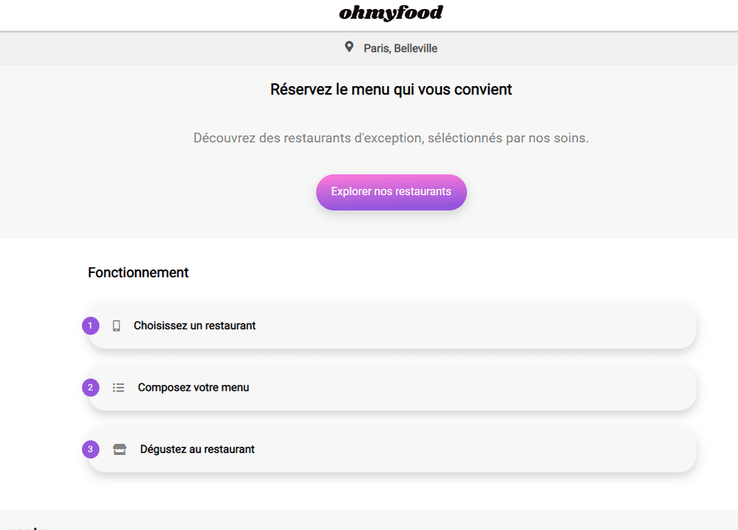 Projet Ohmyfood